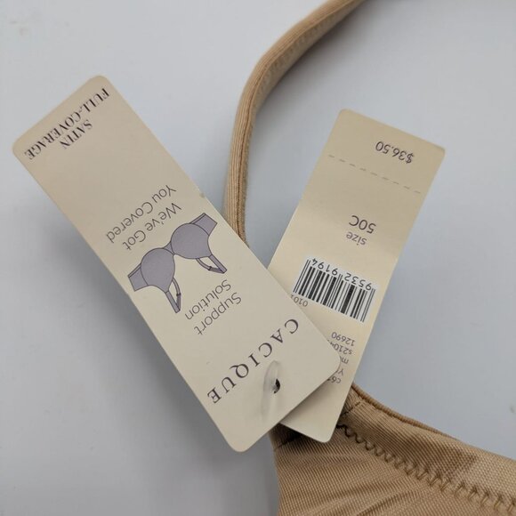NEW! Lane Bryant Cacique Bra Smooth Satin Full Coverage U/W Size 50C Cafe Mocha - Picture 8 of 10